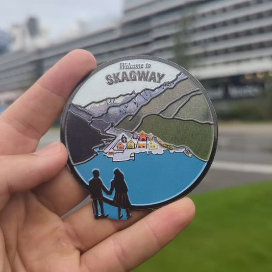 Embossed Welcome to Skagway Magnet